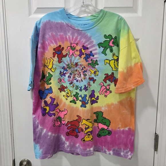Liquid Blue Grateful Dead Spiral Bears Tie Dye T-Shirt XL - Picture 3 of 5